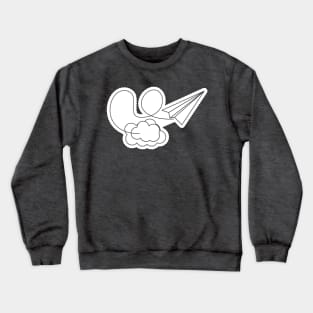 Pilot Papper Plane In Flight Crewneck Sweatshirt